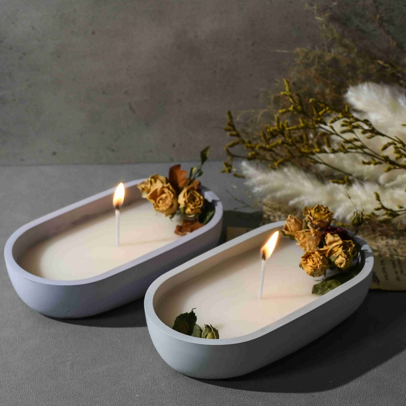 Candle Making Moulds - DIY Boyutu Tekne Saklama Kabı Silikon