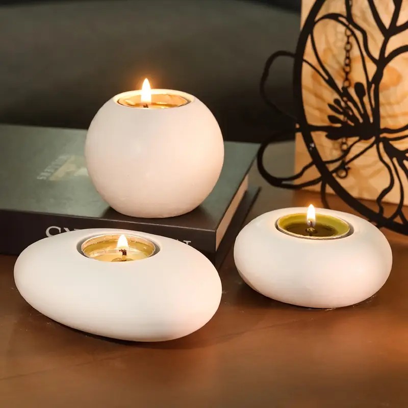 Candle Making Moulds - Tealight Mumluk Reçine Silikon Kalıp, Kristal