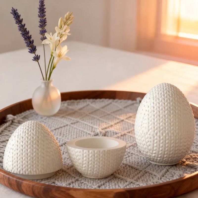 Candle Making Yarn - DIY Örgü İpliği Yumurta Şeklinde Oval