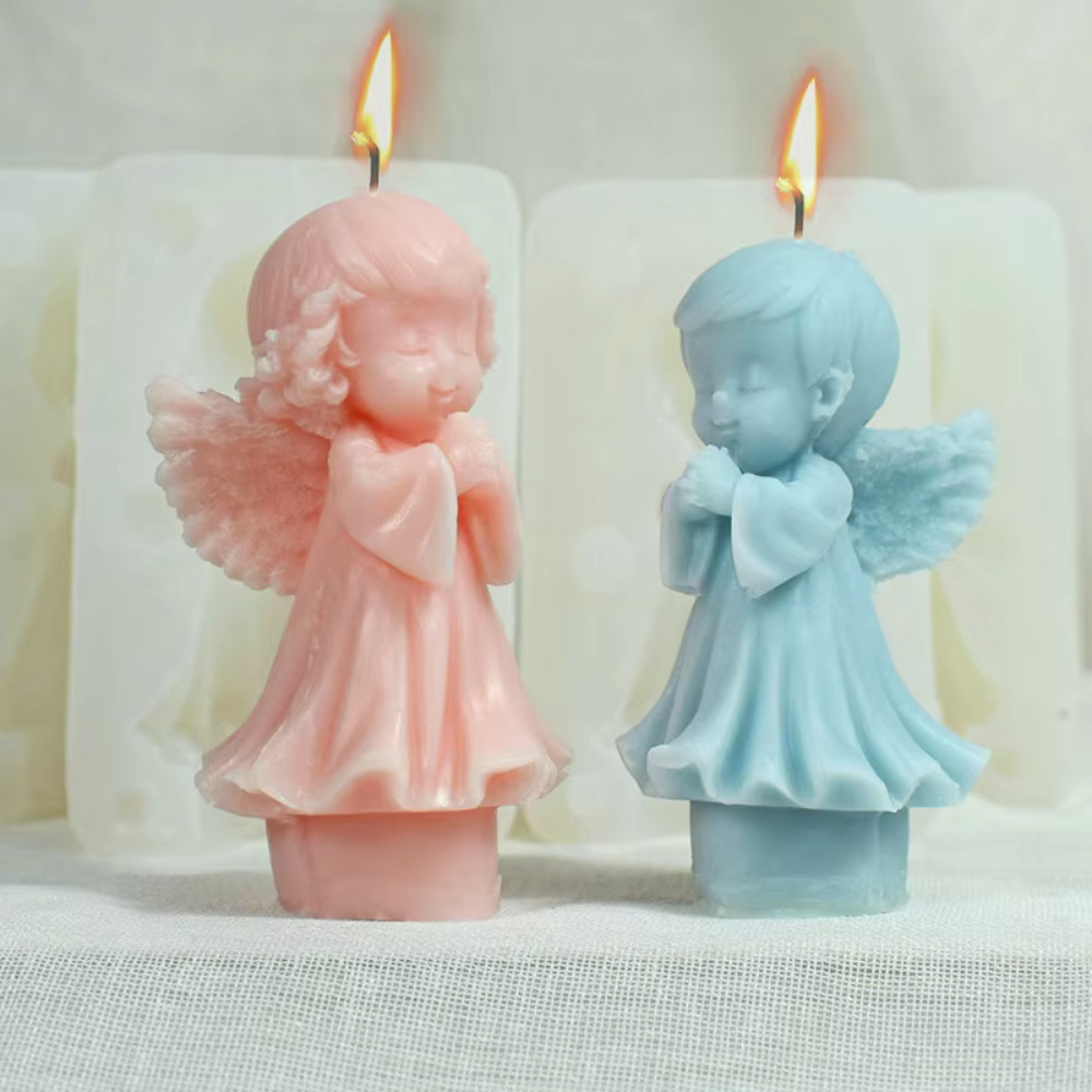 Candle Making For Kids - Kanatlı Melek Silikon Mum Kalıp DIY