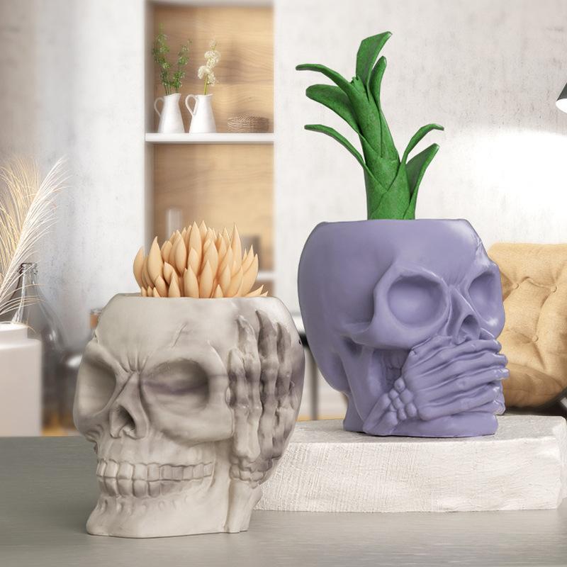 Candle Making Moulds - 3D Kafatası Silikon Reçine Kalıbı 2026
