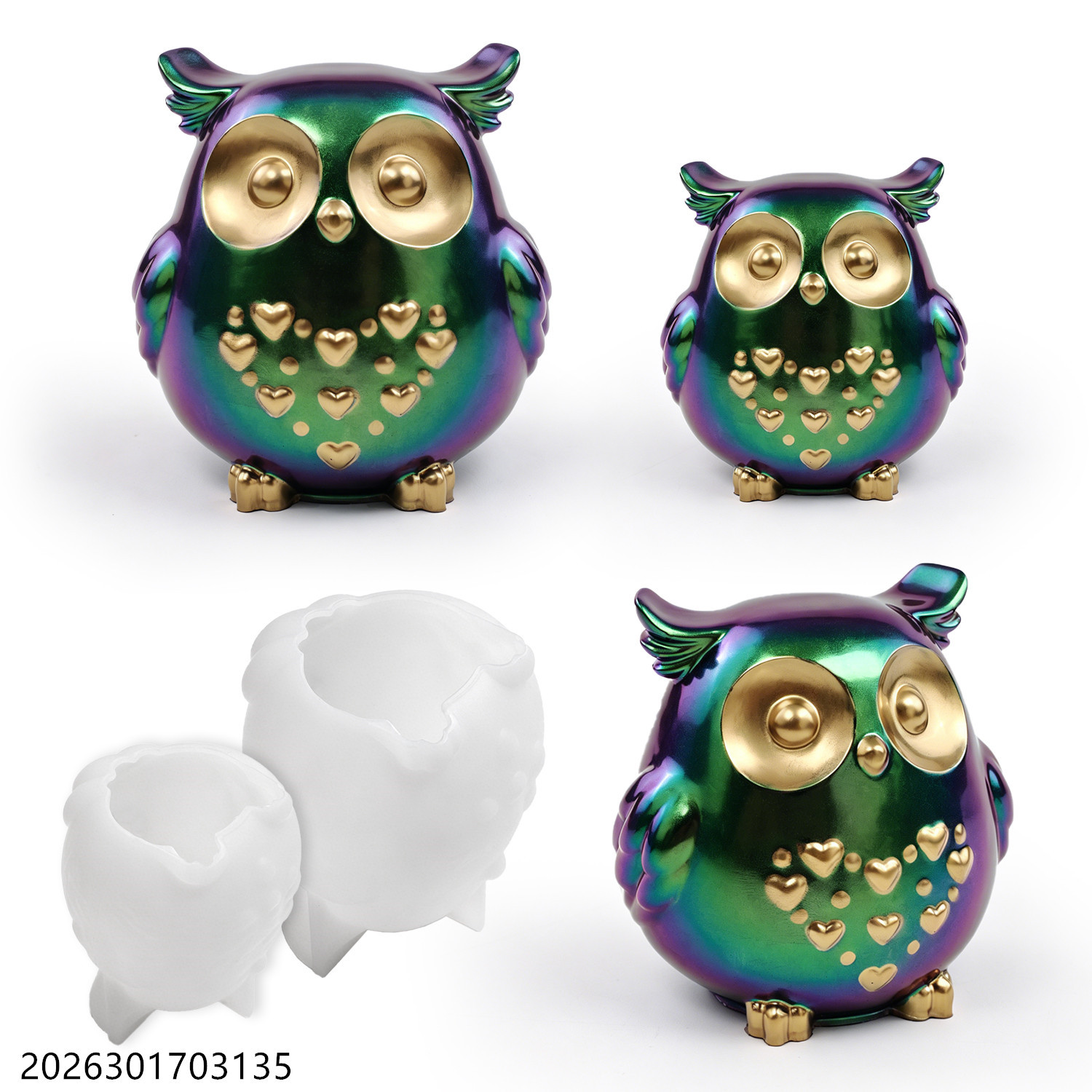 Candle Making Moulds - Baykuş silikon kalıp 3D kuş şekli