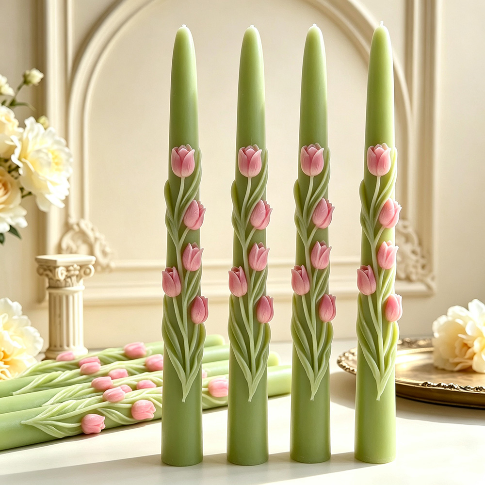 Uzun Saplı Çiçek Şeklinde Mum  - Candle Making Video incelemesi ve fiyatı