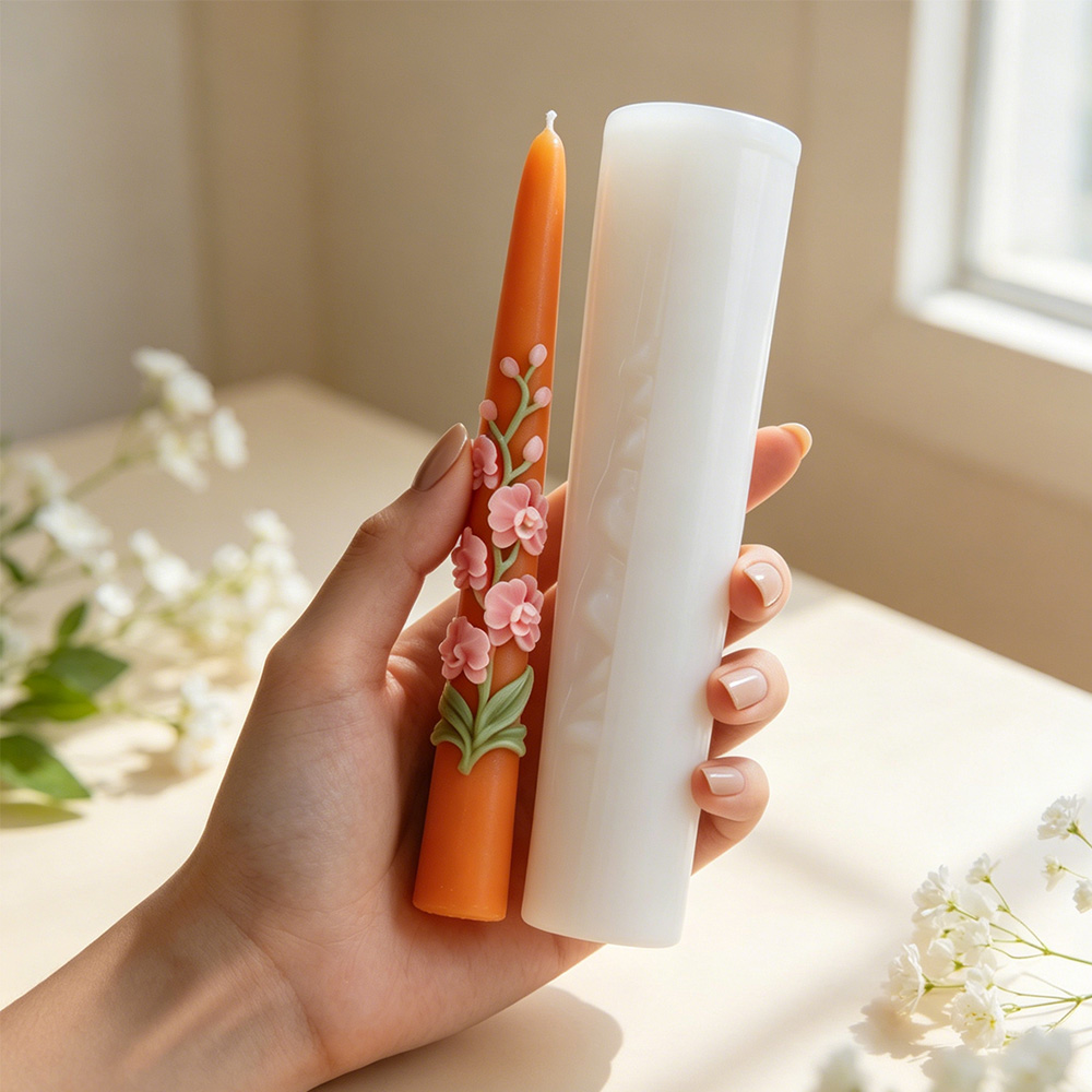 Uzun Saplı Çiçek Şeklinde Mum  - Candle Making Video incelemesi ve fiyatı