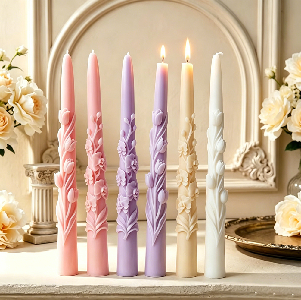 Uzun Saplı Çiçek Şeklinde Mum  - Candle Making Video incelemesi ve fiyatı