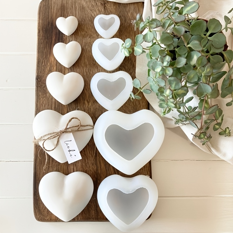 5 adet Kalp Şeklinde Alçı Mum  - Candle Making Moulds incelemesi ve fiyatı