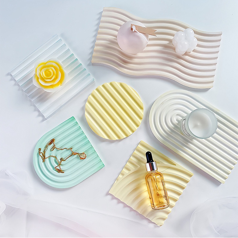 DIY Çizgili Dalga Tepsi Kalıp  - Candle Making Moulds incelemesi ve fiyatı