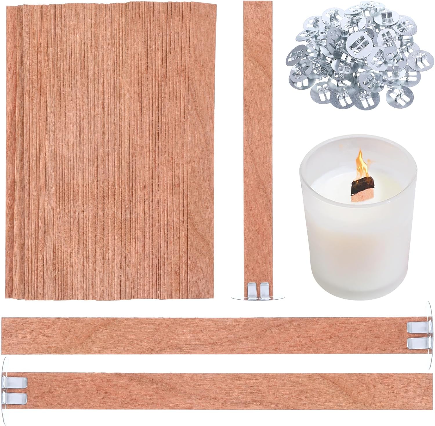 60 adet ahşap fitiller mum yap - Candle Making Video incelemesi ve fiyatı